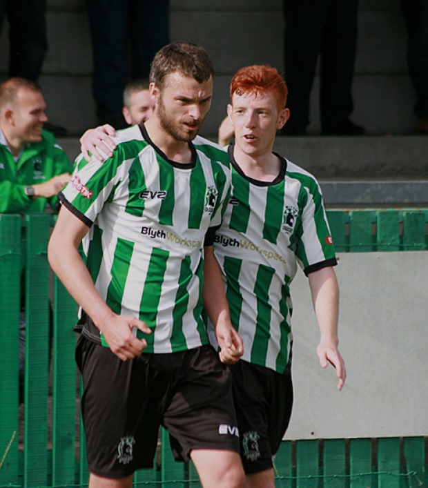 Blyth Spartans skipper Robbie Dale (left). Picture by Bill Broadley 